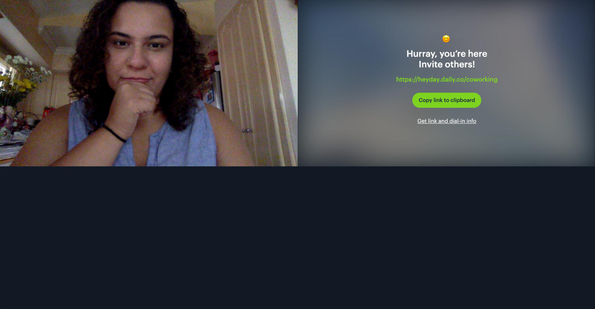 girl in a video call